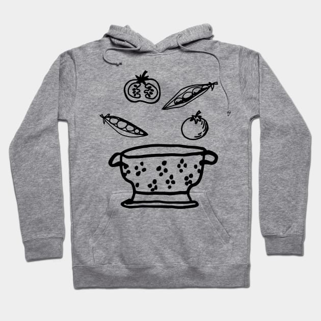 Retro Veggie Soup Design Hoodie by SWON Design